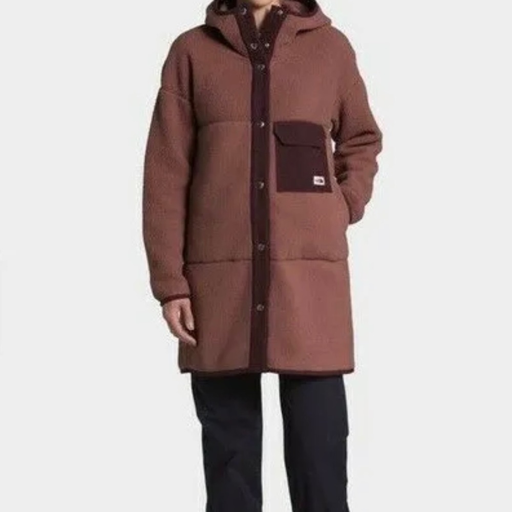 Mauve and eggplant mashup north face jacket